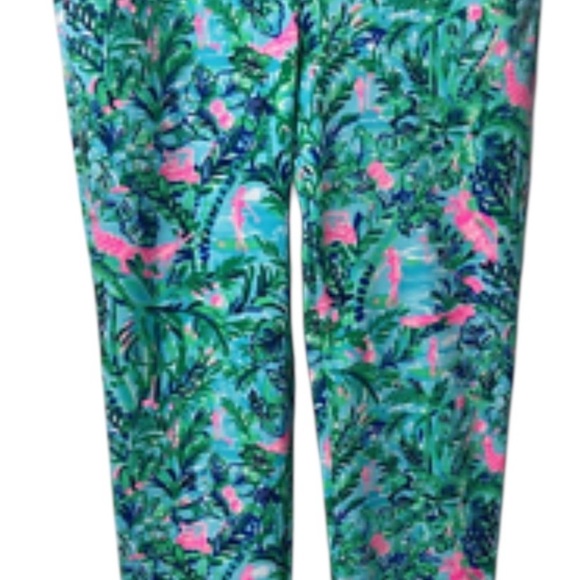 Lilly Pulitzer Ankle Cropped Pants Parfecto Print Size 16 Retired Golf Print EUC - Picture 3 of 7